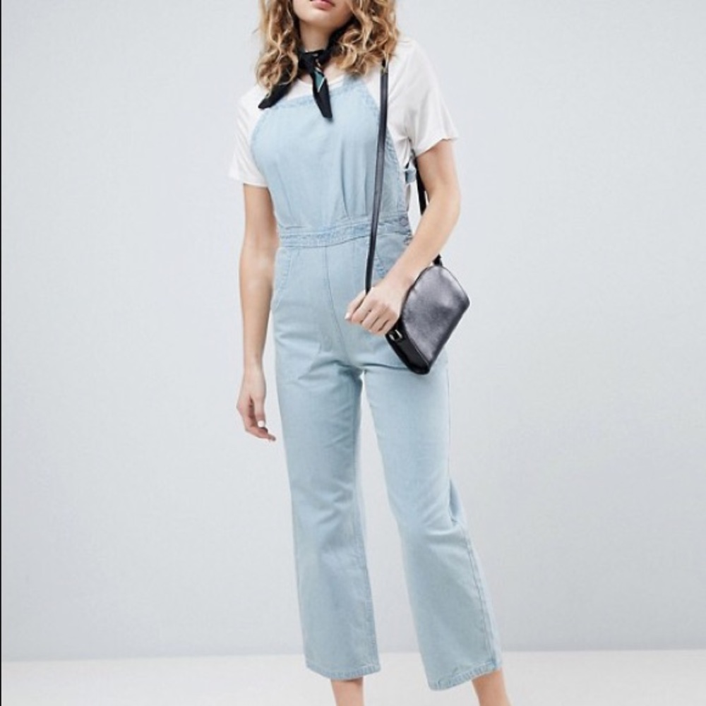 NWT ASOS Cross Back Denim Jumpsuit